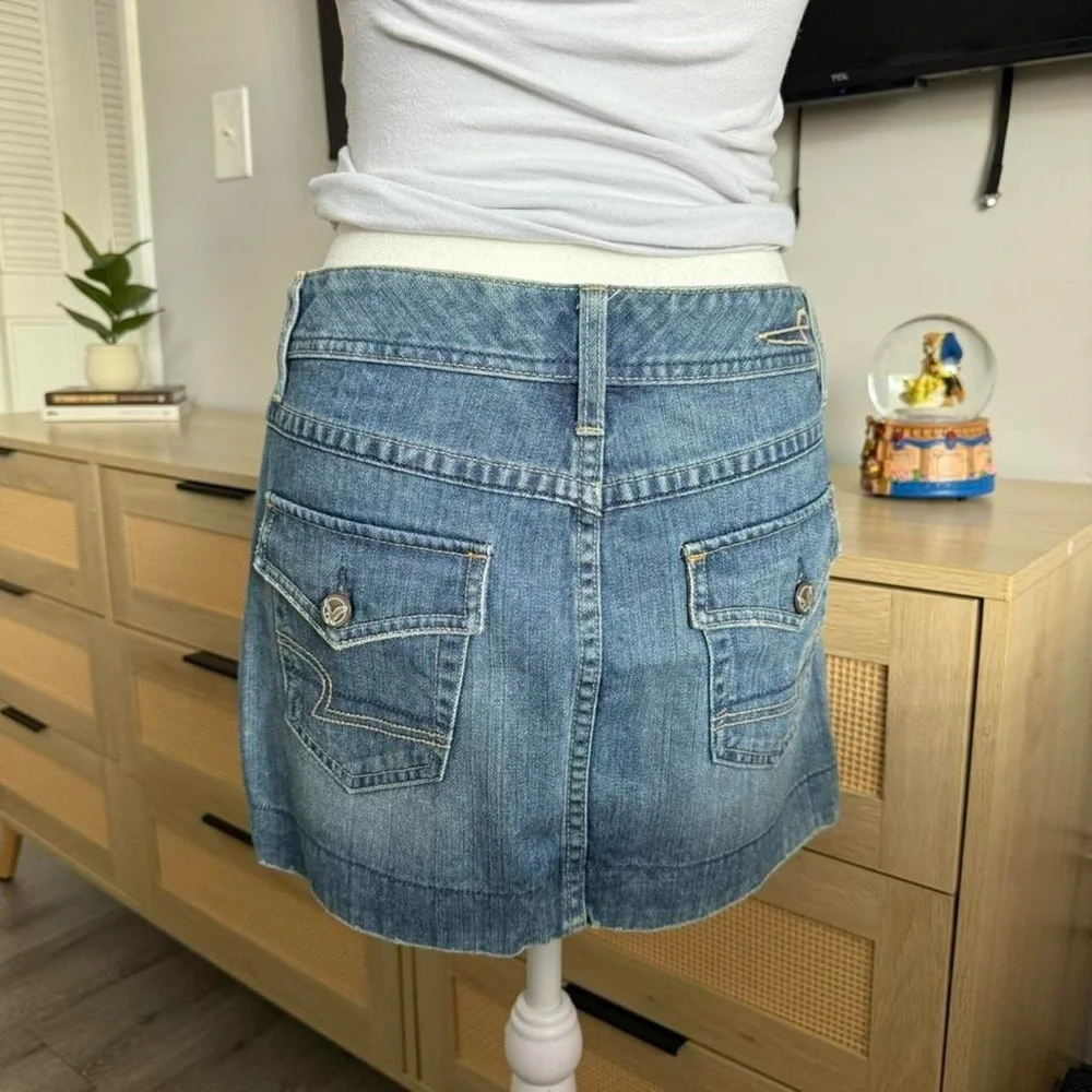 y2k jean mini skirt - Picture 3 of 8